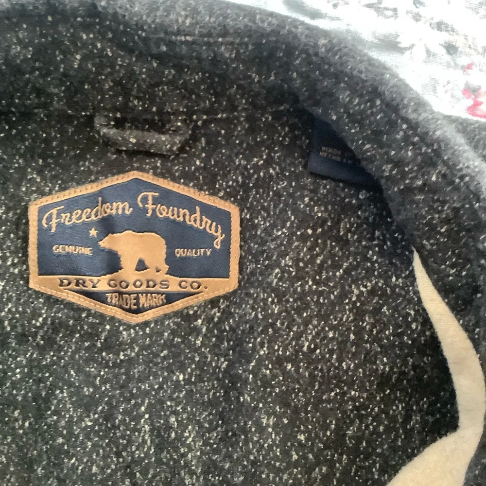 Freedom Foundry Shirt Mens Large Black Pockets Long Sleeve 100% Cotton - Picture 6 of 8